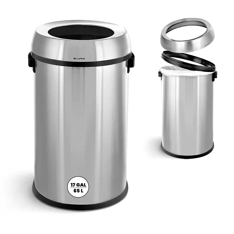 Alpine 17 Gallon Stainless Steel Open Top Trash Can – Commercial-Grade, Corrosion-Resistant, Brushed Finish
Alpine 17 Gallon Stainless Steel Open Top Trash Can – Commercial-Grade, Corrosion-Resistant, Brushed Finish