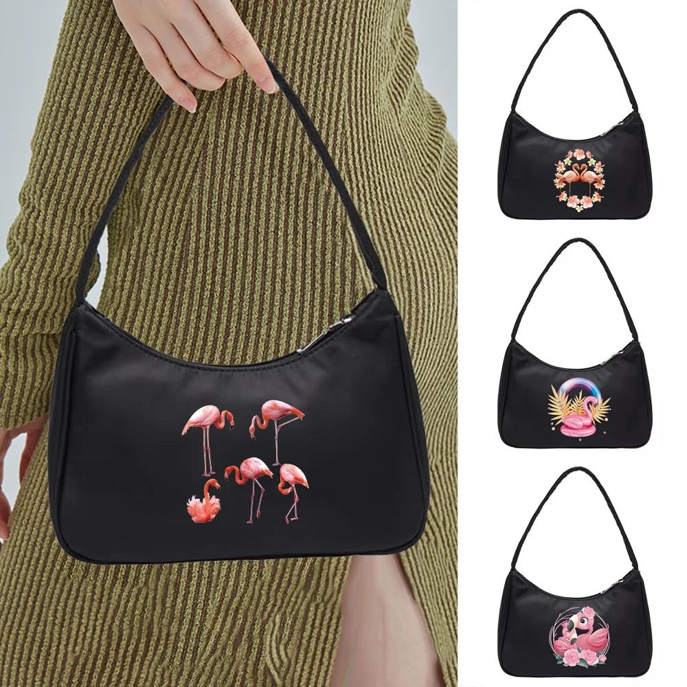 Fashion Women Pure Flamingo Print Shoulder Bags Casual All-match Underarm Bag Elegant Ladies Shopping Handbags Purse Armpit Tote
Fashion Women Pure Flamingo Print Shoulder Bags Casual All-match Underarm Bag Elegant Ladies Shopping Handbags Purse Armpit Tote