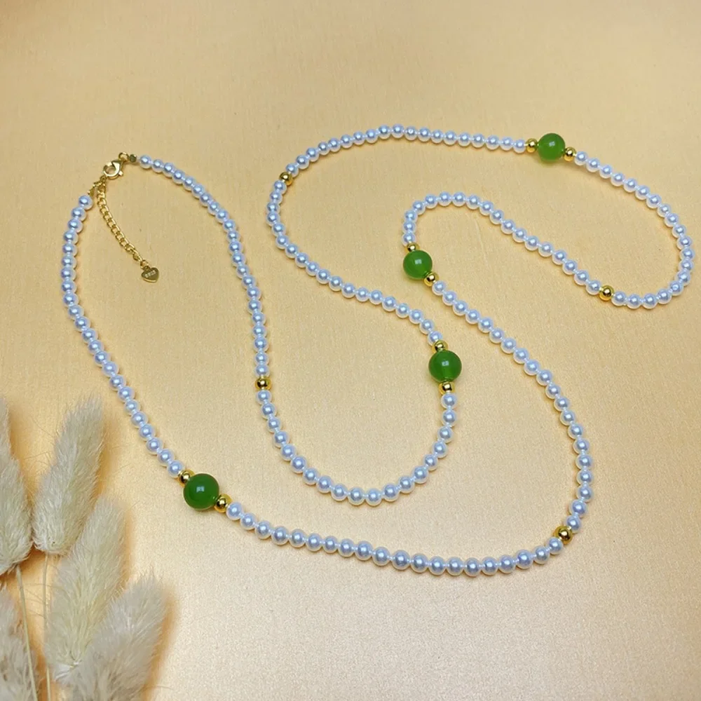 Fashion Fine Glass Pearl Long Necklace for Women Jade Beads Multi Layer Sweater Chain Girls Clothing Accessories Gifts Jewelry
Fashion Fine Glass Pearl Long Necklace for Women Jade Beads Multi Layer Sweater Chain Girls Clothing Accessories Gifts Jewelry