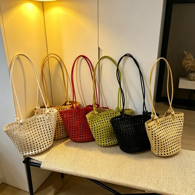 Women's handbag shoulder bag,2026New fashionable and trendy versatile niche hollow woven bag, vegetable basket bag, hand-held un
Women's handbag shoulder bag,2026New fashionable and trendy versatile niche hollow woven bag, vegetable basket bag, hand-held un