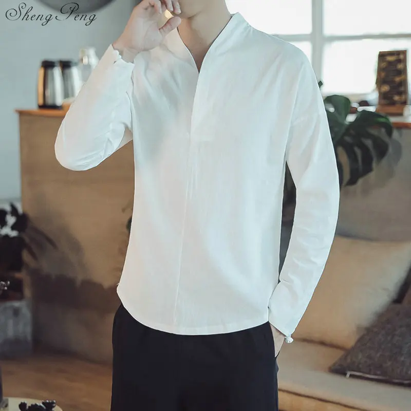 Traditional Chinese Clothing for Men Tops Blouse Tang Suit China Fashion Style Button Casual Long Sleeve Solid Mens Shirt V2948
Traditional Chinese Clothing for Men Tops Blouse Tang Suit China Fashion Style Button Casual Long Sleeve Solid Mens Shirt V2948