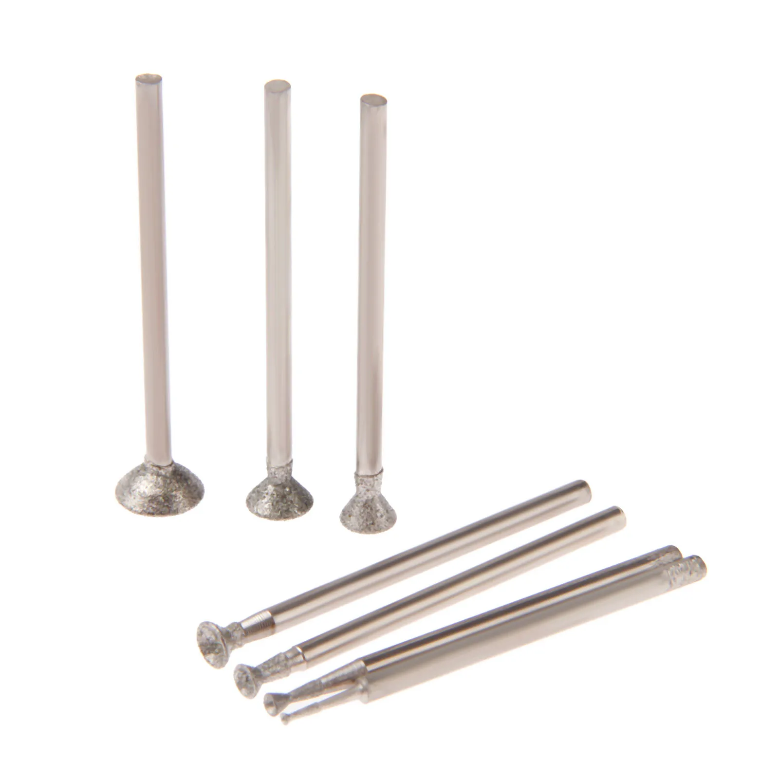 7Pcs Diamond Grinding Head 2.35mm Shank 1/2/3/4/5/6/8mm Mounted Point Spherical Concave Jade Carving Burr for Dremel Rotary Tool
7Pcs Diamond Grinding Head 2.35mm Shank 1/2/3/4/5/6/8mm Mounted Point Spherical Concave Jade Carving Burr for Dremel Rotary Tool