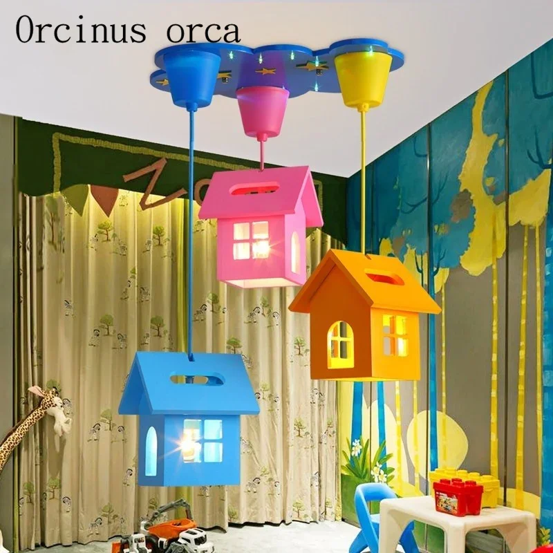 Cartoon small house led chandelier children's room boy and girl bedroom lovely and creative Chandelier free shipping
Cartoon small house led chandelier children's room boy and girl bedroom lovely and creative Chandelier free shipping