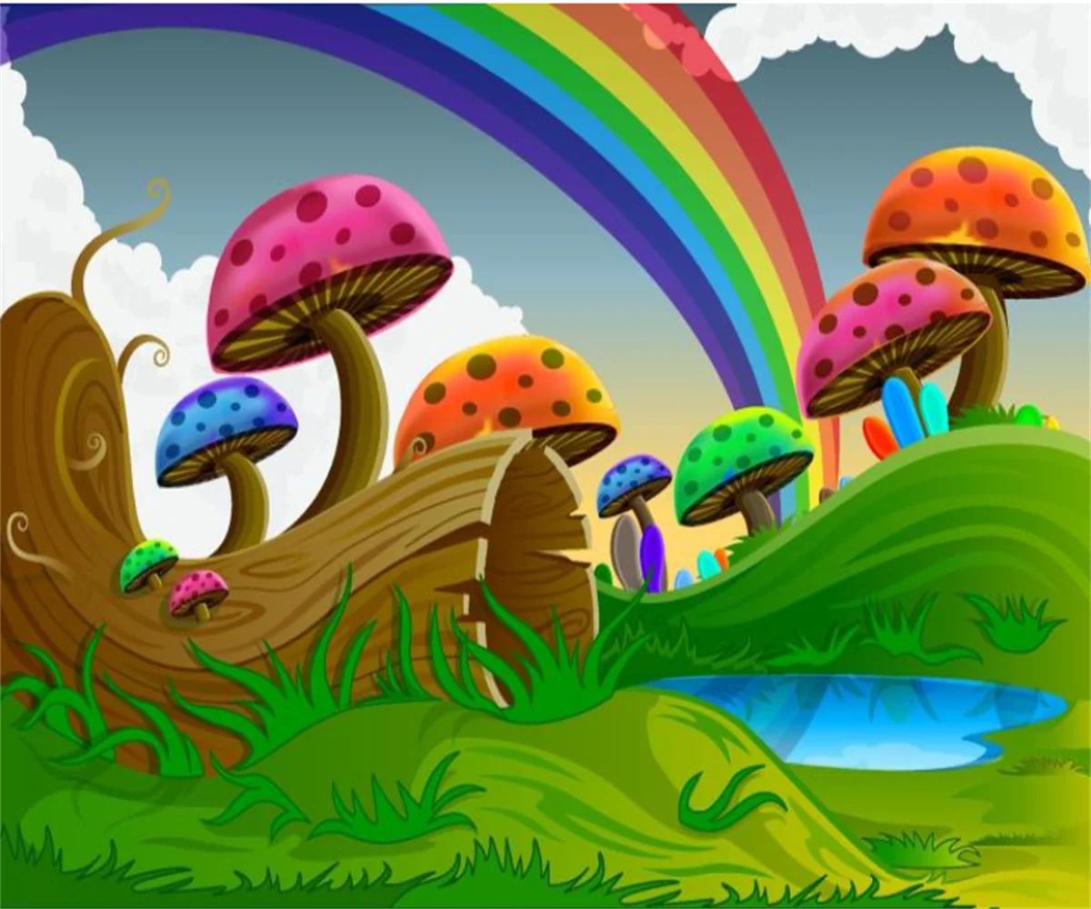 Custom Home decoration wallpaper mural photo cartoon hand - painted rainbow mushroom house children wallpaper murals
Custom Home decoration wallpaper mural photo cartoon hand - painted rainbow mushroom house children wallpaper murals