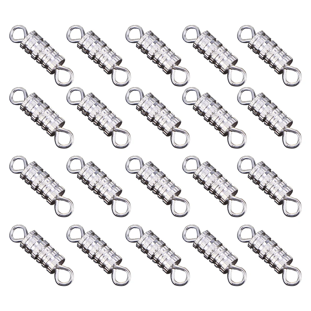 60pcs Copper Turnbuckle Jewelry Components Durable Screw Clasps Silver Barrel for Necklace Bracelet Craft Projects Jewelry
60pcs Copper Turnbuckle Jewelry Components Durable Screw Clasps Silver Barrel for Necklace Bracelet Craft Projects Jewelry