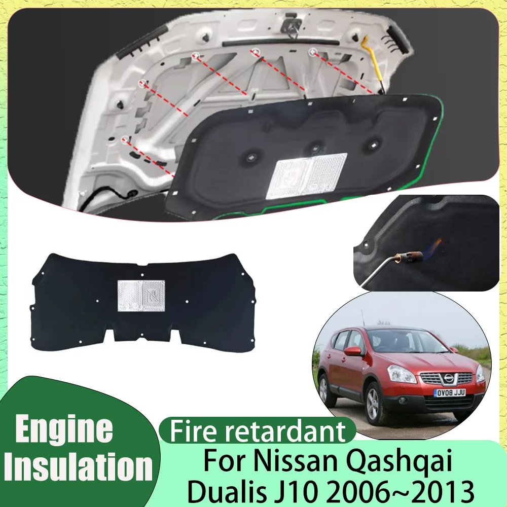 Для Nissan Qashqai Dualis J10 2006 ~ 2013 2007 2008 2009 2010 2011 2012 автомобильный капот, подкладка двигателя, теплоизоляционный хлопковый звукоизоляционный коврик, аксессуары
Для Nissan Qashqai Dualis J10 2006 ~ 2013 2007 2008 2009 2010 2011 2012 автомобильный капот, подкладка двигателя, теплоизоляционный хлопковый звукоизоляционный коврик, аксессуары