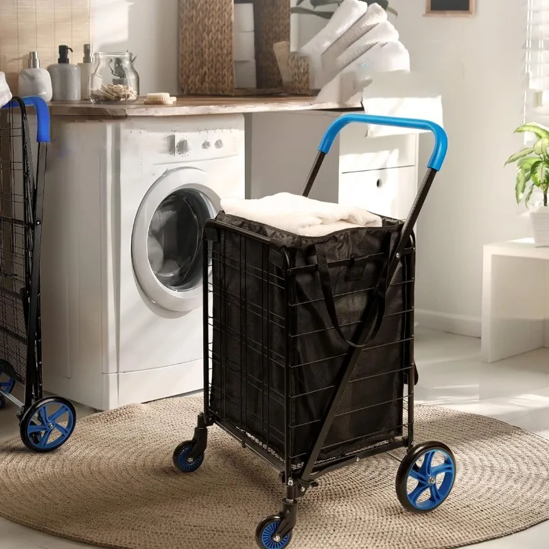 Shopping Cart With Wheels And Waterpoof Portable Kitchen Storage Cart Liner Supports Up To 110 Lbs 18.97" X 22.67" X 41.06"
Shopping Cart With Wheels And Waterpoof Portable Kitchen Storage Cart Liner Supports Up To 110 Lbs 18.97" X 22.67" X 41.06"