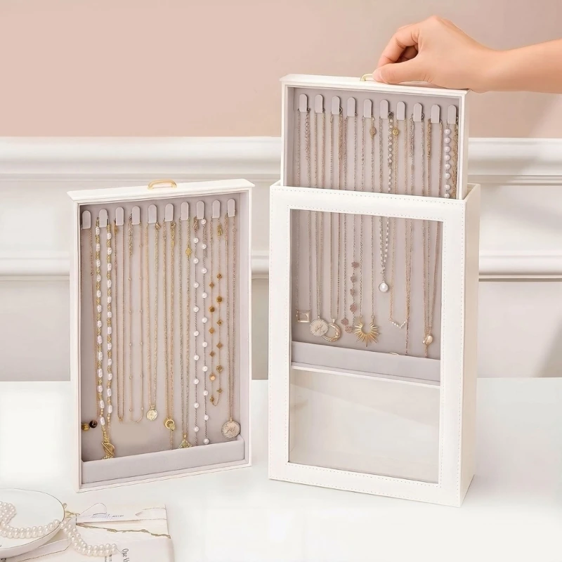 X6HE Transparent drawer necklace storage box with Double Sided 20-Hook Jewelry display box
X6HE Transparent drawer necklace storage box with Double Sided 20-Hook Jewelry display box
