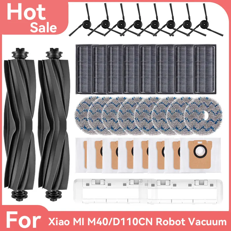 For Xiaomi Mijia M40 D110CN Robot Vacuum Cleaner: Daily - Use Consumables Main Brush, Side Brush, Mop Cloth, Filter, Dust Bag,
For Xiaomi Mijia M40 D110CN Robot Vacuum Cleaner: Daily - Use Consumables Main Brush, Side Brush, Mop Cloth, Filter, Dust Bag,
