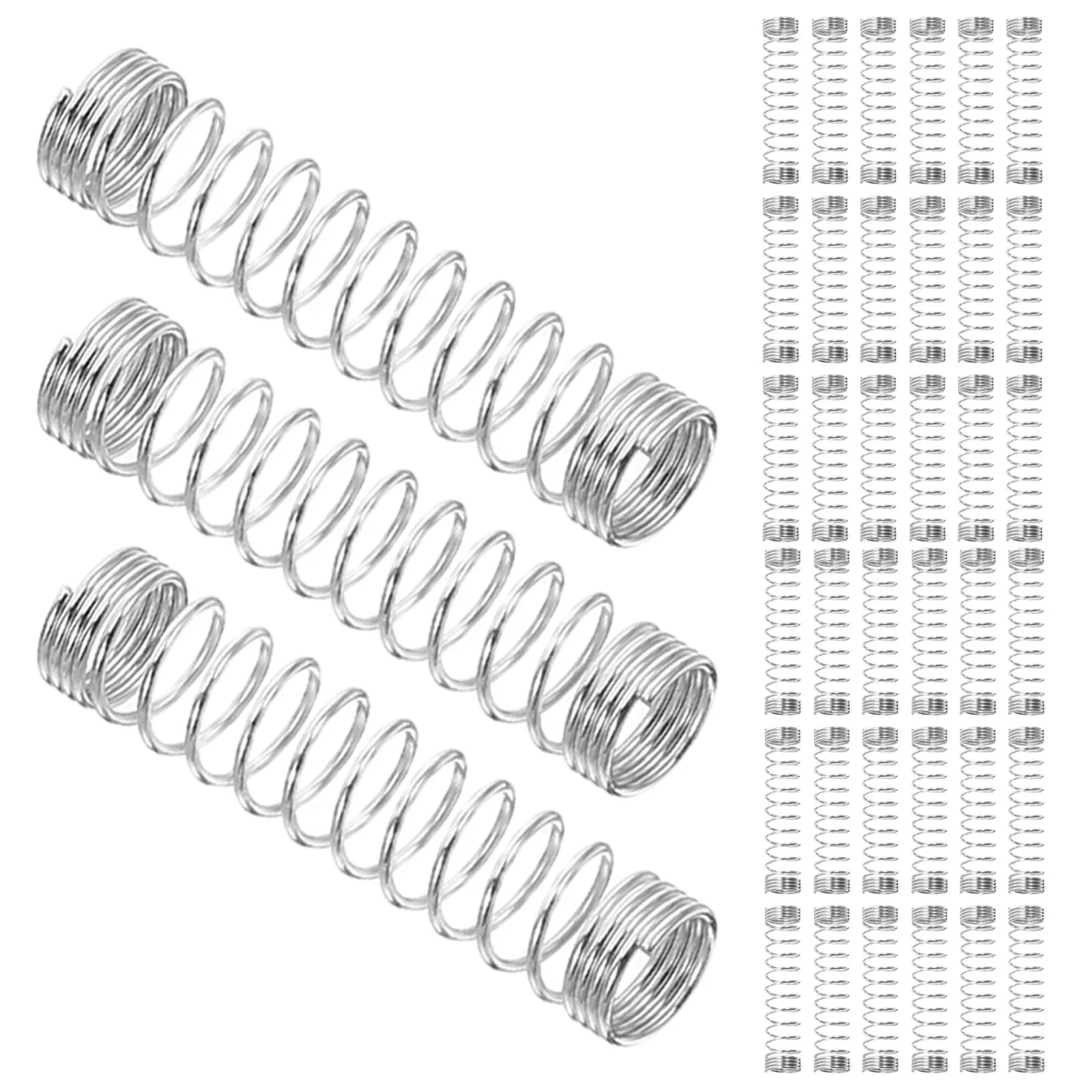 Набор из 100 компрессионных пружин из нержавеющей стали, маленькие механические металлические мини-пружины для DIY-проектов и ремонта, серебристые
Набор из 100 компрессионных пружин из нержавеющей стали, маленькие механические металлические мини-пружины для DIY-проектов и ремонта, серебристые