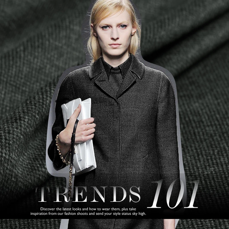 Wool Fabric Fine Plaid Warm Light Smooth Cashmere Material Autumn Winter Black Gray Small Suit Dress Fabrics Cloth
Wool Fabric Fine Plaid Warm Light Smooth Cashmere Material Autumn Winter Black Gray Small Suit Dress Fabrics Cloth