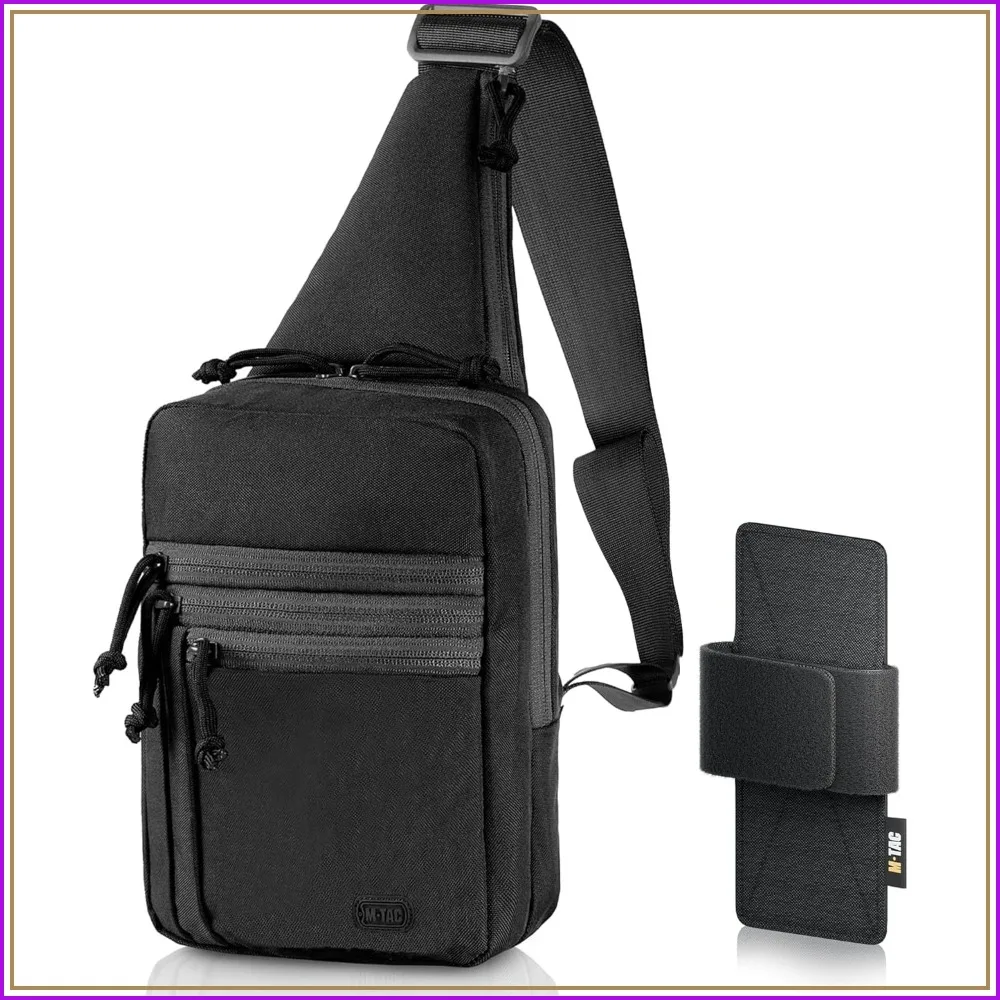 Tactical Sling Bag for Men Women - EDC Shoulder Crossbody CCW Chest Pack (Black)
Tactical Sling Bag for Men Women - EDC Shoulder Crossbody CCW Chest Pack (Black)