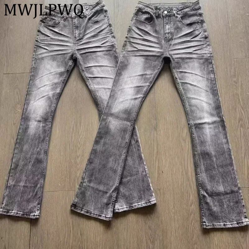 MWJLPWQ American High Street Jeans Unisex Vibe Style Wahed Black-Grey Lightly Flared Stretchy Slim Fit Men's Trousers 16523
MWJLPWQ American High Street Jeans Unisex Vibe Style Wahed Black-Grey Lightly Flared Stretchy Slim Fit Men's Trousers 16523
