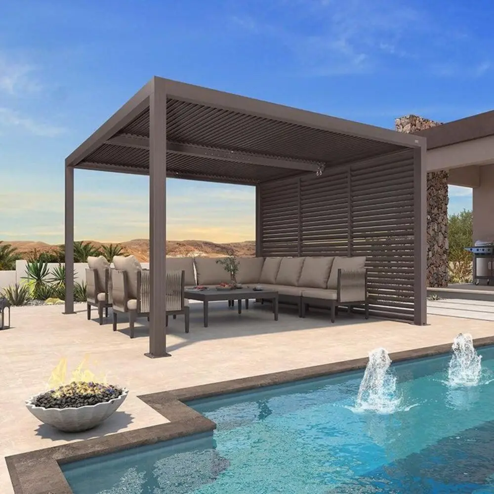 Наружная алюминиевая беседка для беседки, водонепроницаемый регулируемый навес на крыше, павильон, современный садовый тент для патио, система структуры беседки
Наружная алюминиевая беседка для беседки, водонепроницаемый регулируемый навес на крыше, павильон, современный садовый тент для патио, система структуры беседки