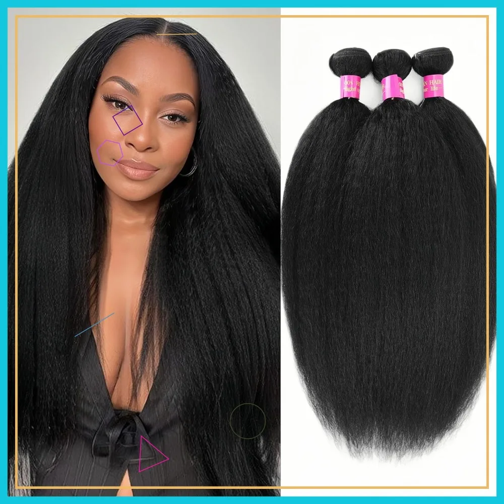 20 20 20 Inch Kinky Straight Bundles Human Hair Yaki Straight 3 Bundles 12A Unprocessed Brazilian Virgin Remy Hair Natural Black
20 20 20 Inch Kinky Straight Bundles Human Hair Yaki Straight 3 Bundles 12A Unprocessed Brazilian Virgin Remy Hair Natural Black