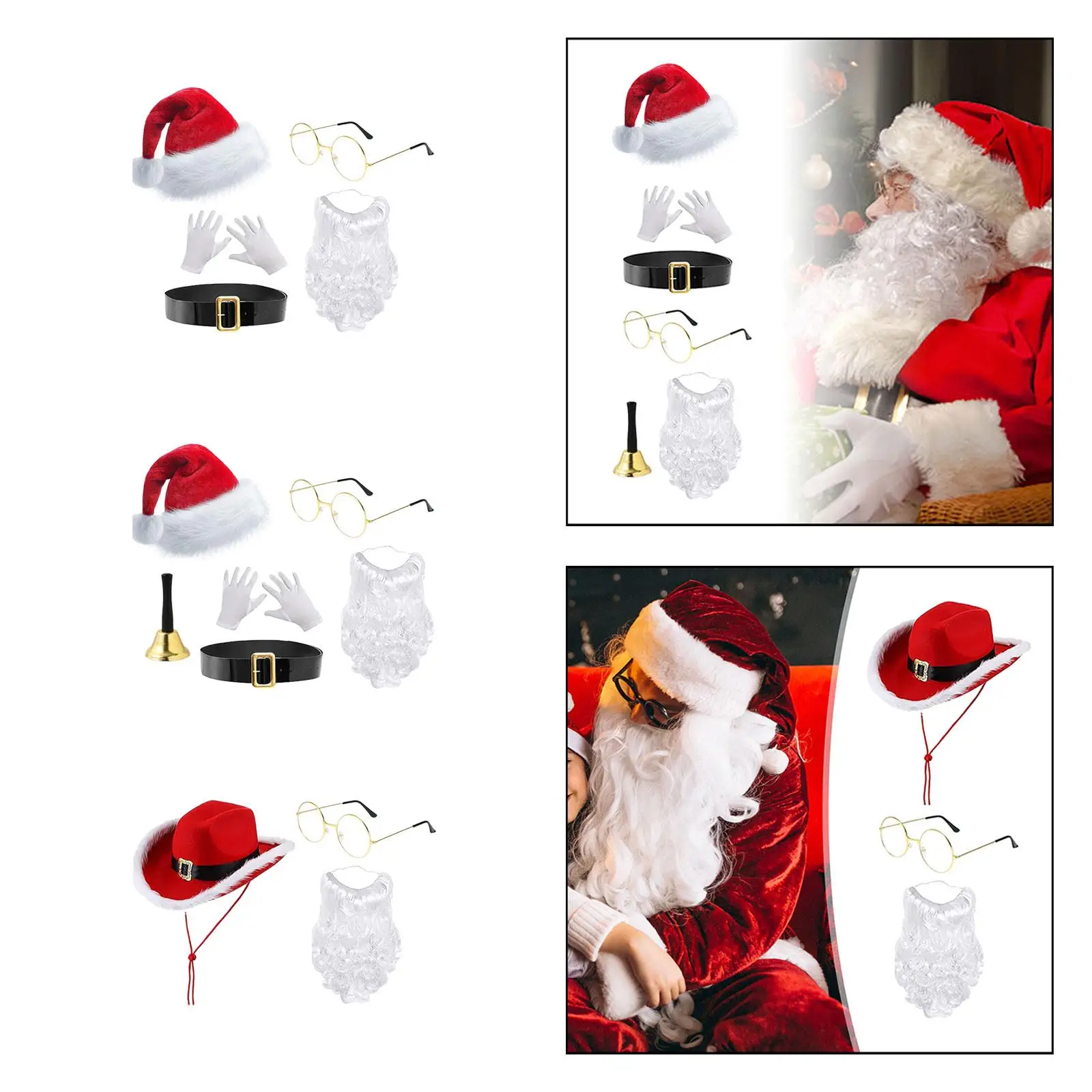 Christmas Santa Costume Set Long Beard Santa Beard and Hat for Festivals Masquerade Stage Performance Dressing up Themed Party
Christmas Santa Costume Set Long Beard Santa Beard and Hat for Festivals Masquerade Stage Performance Dressing up Themed Party