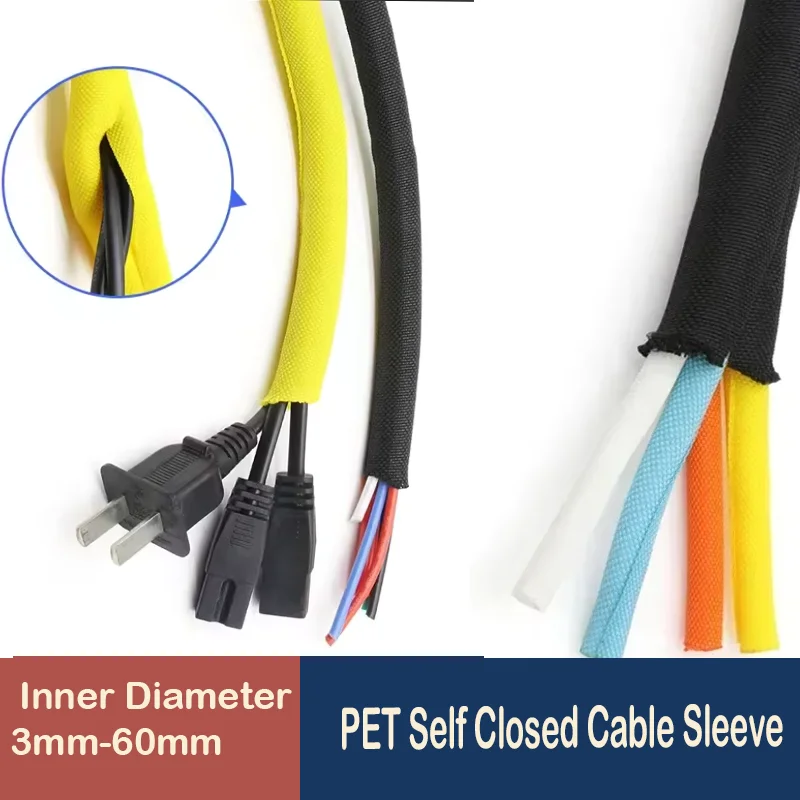 Heat-Resistant Self-Closing PET Braided Cable Conduit Split Type Wire Protection for Electrical Wiring 3-60mm
Heat-Resistant Self-Closing PET Braided Cable Conduit Split Type Wire Protection for Electrical Wiring 3-60mm