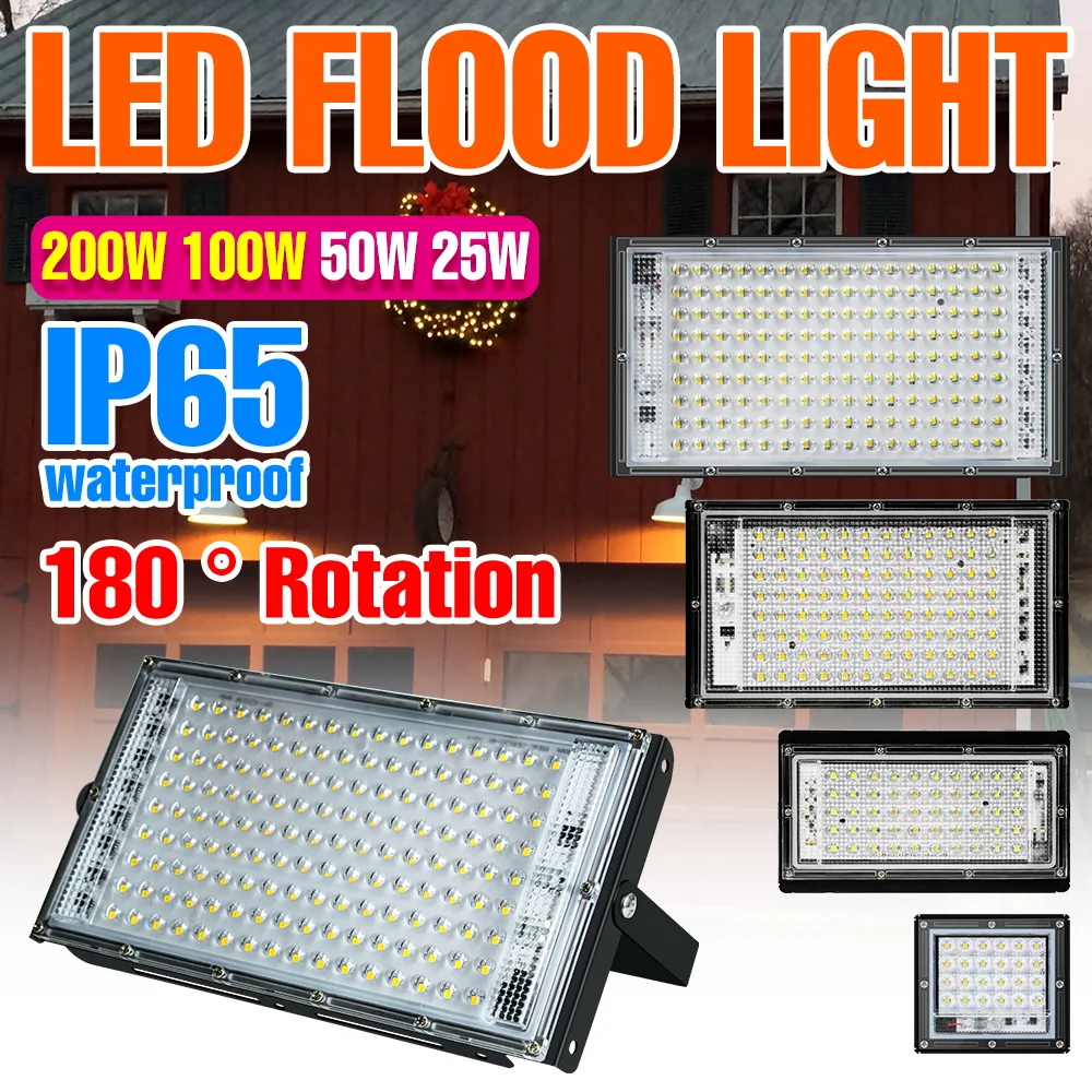 200W Flood Light LED Spotlight 220V Waterproof Reflector Street Lamp Outdoors Garden Exterior Wall Lighting 240V Cold/Warm White
200W Flood Light LED Spotlight 220V Waterproof Reflector Street Lamp Outdoors Garden Exterior Wall Lighting 240V Cold/Warm White