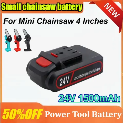 24V 1500mAh Testere Aküsü Mini Testere için Özel Pil 4 İnç Ağaç İşleme Bahçe Aletleri için Uygun Feller Budama