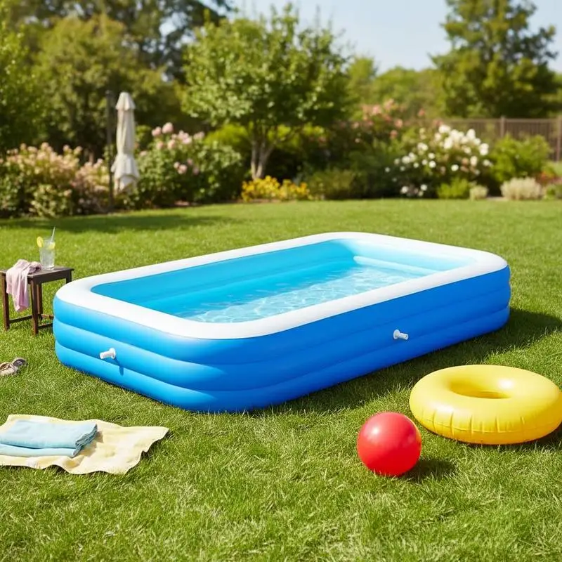Blow Up Swimming Center 118 x 67 x 20 inch For Backyard Garden Patio, Repair Patches Included Large Capacity Rectangular Shape Multi-person Use PVC Material Summer Water Activity Toy
Blow Up Swimming Center 118 x 67 x 20 inch For Backyard Garden Patio, Repair Patches Included Large Capacity Rectangular Shape Multi-person Use PVC Material Summer Water Activity Toy