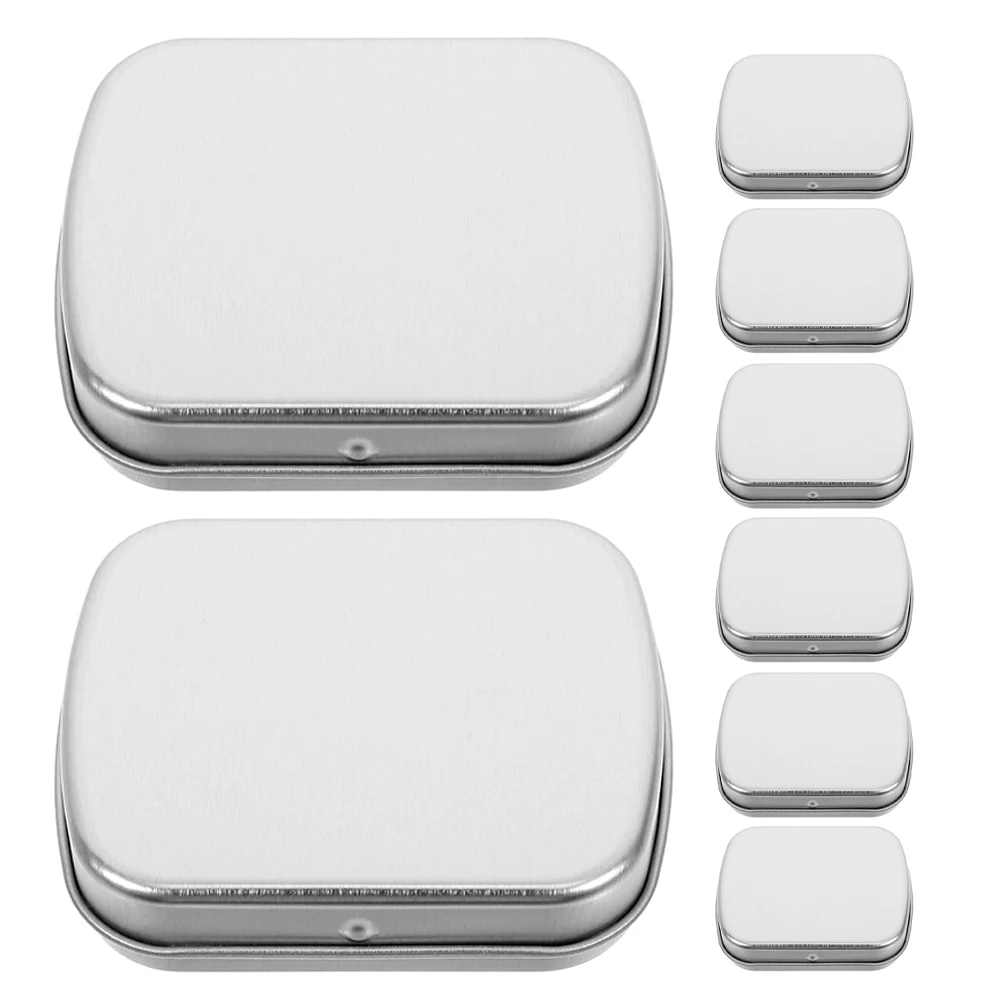 8 Pcs Candy Storage Box Favor Containers Tin Chewing Gum Empty Tins with Lid Tinplate Small Metal Lids 
8 Pcs Candy Storage Box Favor Containers Tin Chewing Gum Empty Tins with Lid Tinplate Small Metal Lids