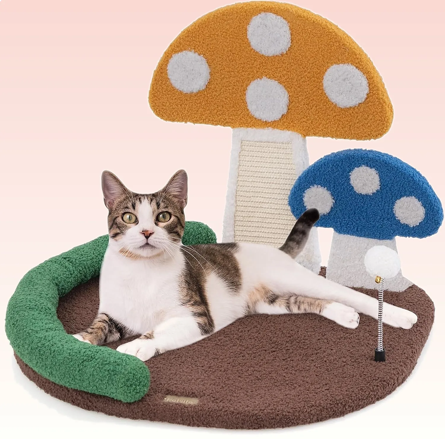 PETSITE Mushroom Cat Tree Indoor Small Cute Cat Tower with Sisal Scratching Board Spring Ball
PETSITE Mushroom Cat Tree Indoor Small Cute Cat Tower with Sisal Scratching Board Spring Ball
