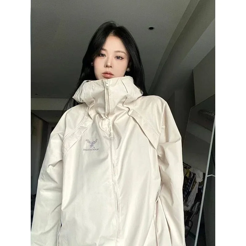 Spring Autumn Women's Jacket Oversize Sportswear Long Sleeve Coat Sweatshirt Embroidery Hooded Zipper Jacket New
Spring Autumn Women's Jacket Oversize Sportswear Long Sleeve Coat Sweatshirt Embroidery Hooded Zipper Jacket New
