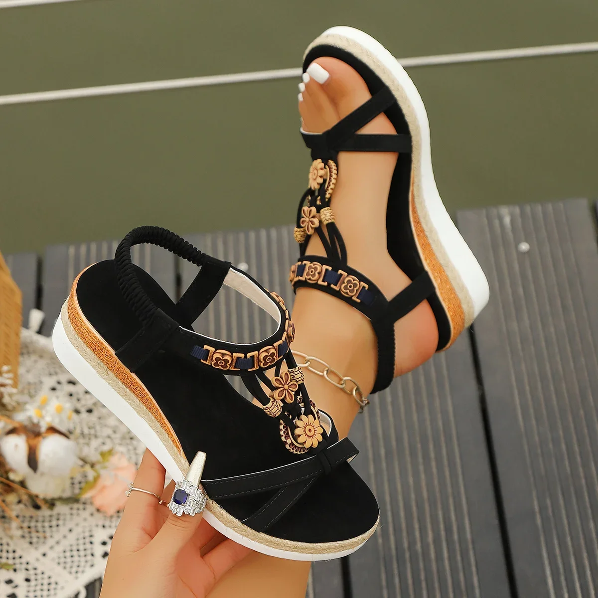 Women Wedge Sandals Leather Platform Roman Sandals Women Summer 2025 Comfortable Non Slip Beach Shoes Woman Sandalias De Mujer
Women Wedge Sandals Leather Platform Roman Sandals Women Summer 2025 Comfortable Non Slip Beach Shoes Woman Sandalias De Mujer