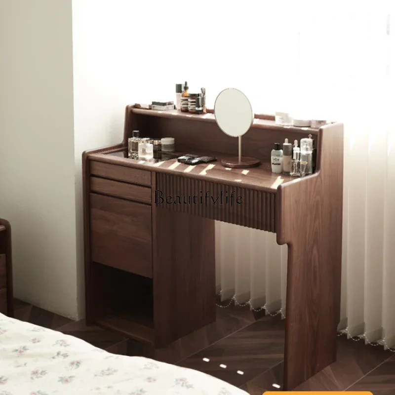 Nordic log makeup table bedroom small apartment walnut modern simple makeup table
Nordic log makeup table bedroom small apartment walnut modern simple makeup table