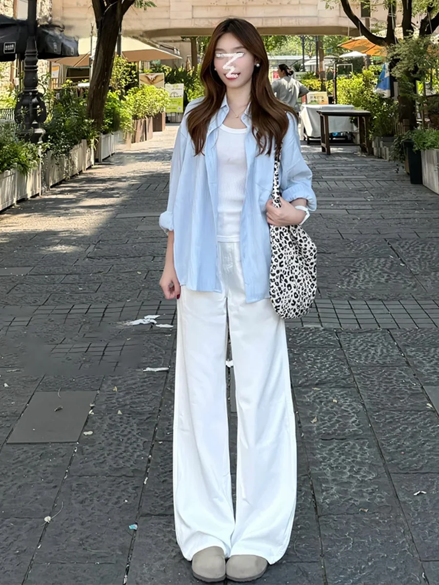 High Waist Wide Leg Denim Jeans Women's Spring Summer New Style Slimming Loose Small Taller Draping Floor-Length Straight Leg...
High Waist Wide Leg Denim Jeans Women's Spring Summer New Style Slimming Loose Small Taller Draping Floor-Length Straight Leg...