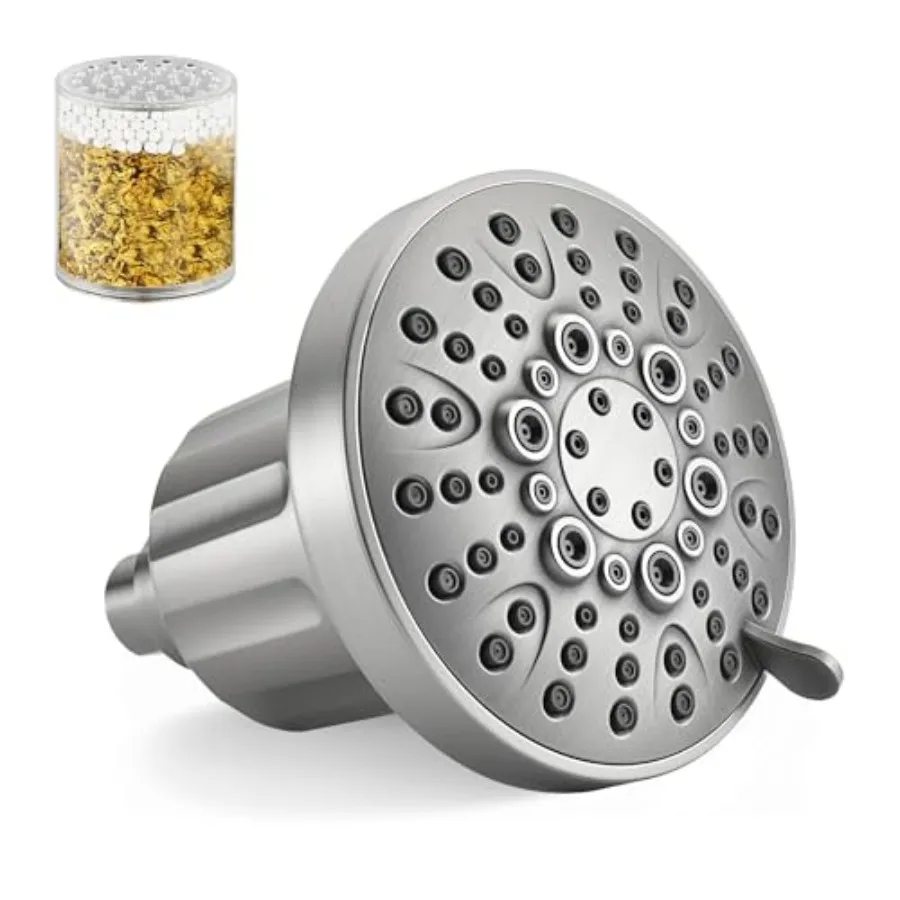 Filtered Shower Head High Pressure Fixed Showerhead for Hard Water Dual-Media Filter Removes Chlorine Impurities 8 Spray Modes
Filtered Shower Head High Pressure Fixed Showerhead for Hard Water Dual-Media Filter Removes Chlorine Impurities 8 Spray Modes