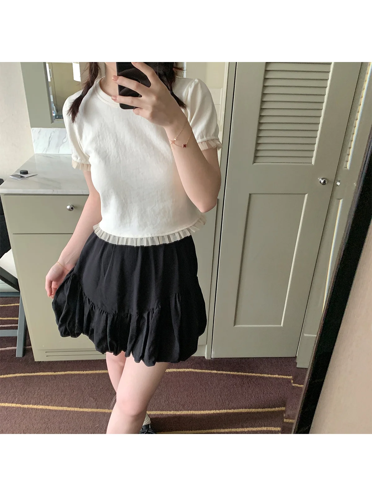 L Online Summer Lightweight Bla Bloom ort Skirt Women Slim A-Line f Skirt Color High Waist Flower Bud Design
L Online Summer Lightweight Bla Bloom ort Skirt Women Slim A-Line f Skirt Color High Waist Flower Bud Design