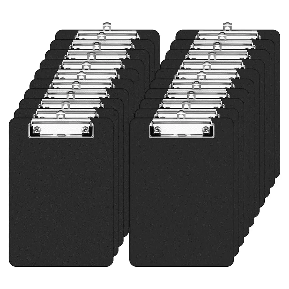 20 Pack Small Clipboards 6 x 9 Inch, A5 Memo Mini Clipboards with Pen Holder, Plastic Check Presenters for School Office Res
20 Pack Small Clipboards 6 x 9 Inch, A5 Memo Mini Clipboards with Pen Holder, Plastic Check Presenters for School Office Res