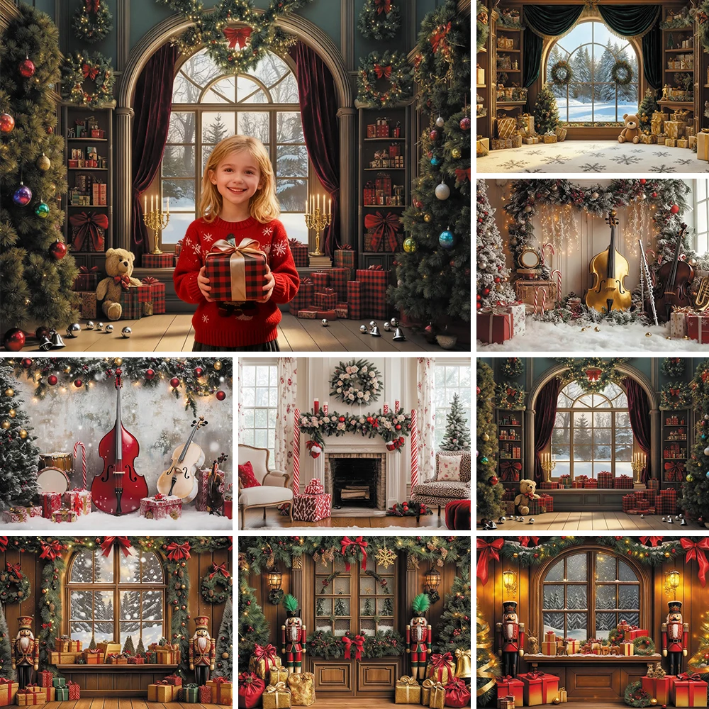 Christmas Room Window Background Vintage Fireplace Xmas Tree Nutcracker Soldiers Family Party Children's Portrait Backdrop
Christmas Room Window Background Vintage Fireplace Xmas Tree Nutcracker Soldiers Family Party Children's Portrait Backdrop