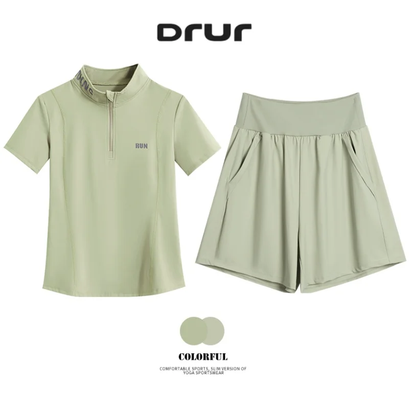 DRUR Women Summer Running Set Lightweight Breathable Loose Gym Sportswear 2 Piece Outfit Fitness Tops Shorts Workout Clothes New
DRUR Women Summer Running Set Lightweight Breathable Loose Gym Sportswear 2 Piece Outfit Fitness Tops Shorts Workout Clothes New
