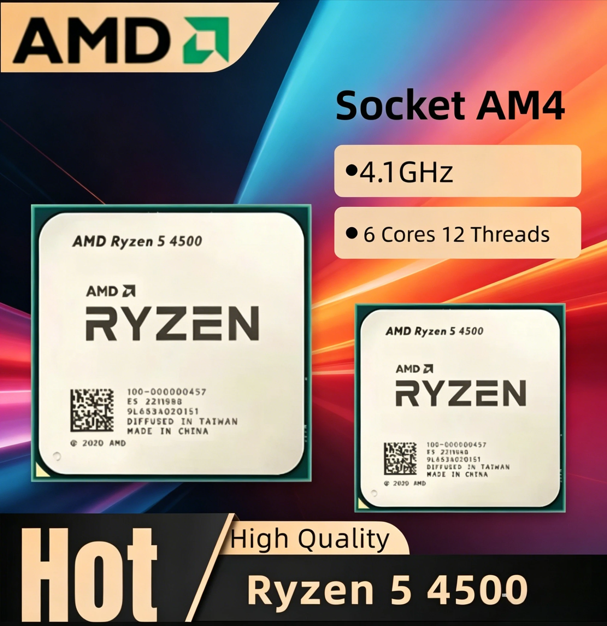 2026 AMD Ryzen 5 4500 Desktop CPU 6 Cores 12 Threads 4.1GHz Max Boost Socket AM4 PCIe 3.0 no fan
2026 AMD Ryzen 5 4500 Desktop CPU 6 Cores 12 Threads 4.1GHz Max Boost Socket AM4 PCIe 3.0 no fan