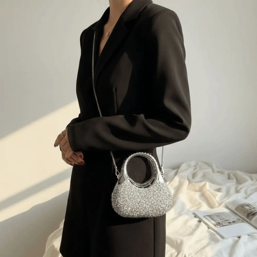 Crystal Embellished Crescent Evening Clutch Geometric Pattern Detachable Chain Rhinestone Box Purse High-shine Finish
Crystal Embellished Crescent Evening Clutch Geometric Pattern Detachable Chain Rhinestone Box Purse High-shine Finish