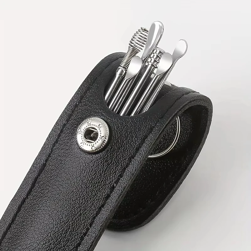 6-Piece Stainless Steel Ear Picking Set: Adult Portable Keychain Ear Picking Spoon Tool for Clearing Earwax
6-Piece Stainless Steel Ear Picking Set: Adult Portable Keychain Ear Picking Spoon Tool for Clearing Earwax