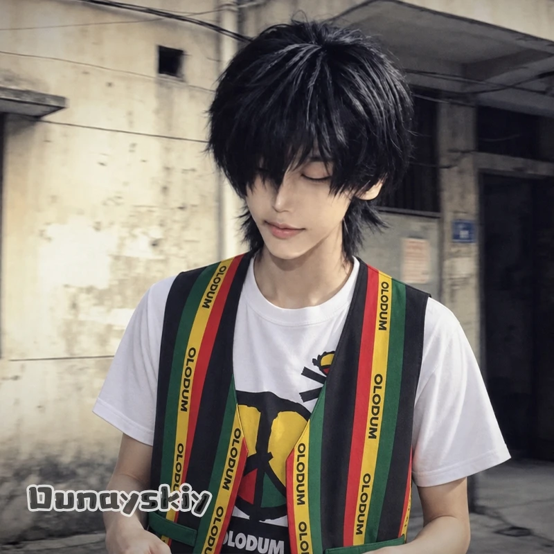 CR7.3*Peace T-shirt Multicolor Striped Vest Cartoon Print T-shirt Wig MJ Abstract Joint Moving Halloween Cosplay Michael Jackson
CR7.3*Peace T-shirt Multicolor Striped Vest Cartoon Print T-shirt Wig MJ Abstract Joint Moving Halloween Cosplay Michael Jackson