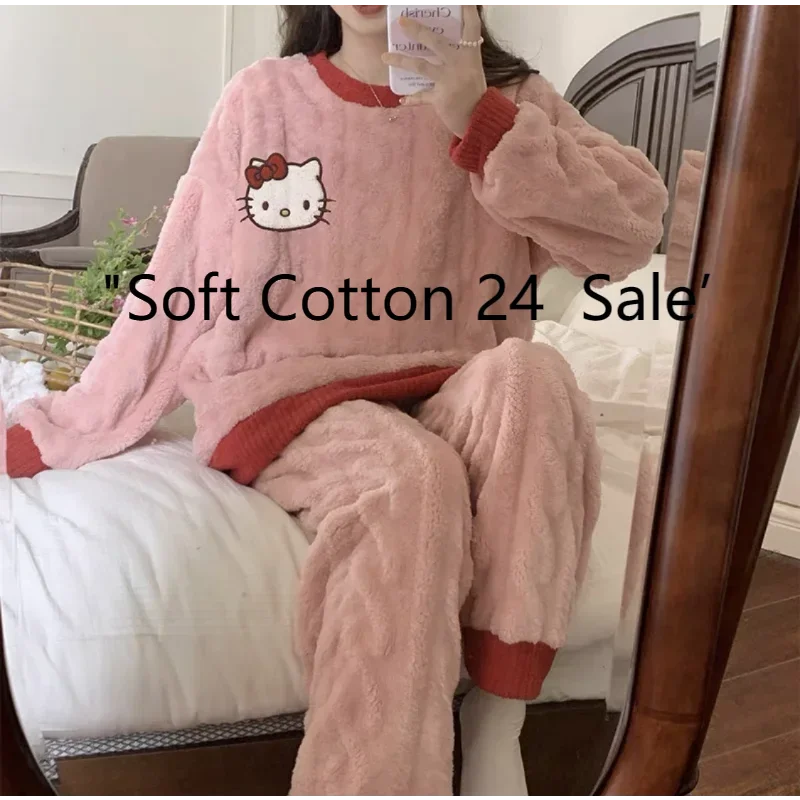 Sanrio pajamas winter warm two-piece suit Hello Kitty loungewear Sanrio loungewear cute casual cartoon Hello Kitty pajamas
Sanrio pajamas winter warm two-piece suit Hello Kitty loungewear Sanrio loungewear cute casual cartoon Hello Kitty pajamas