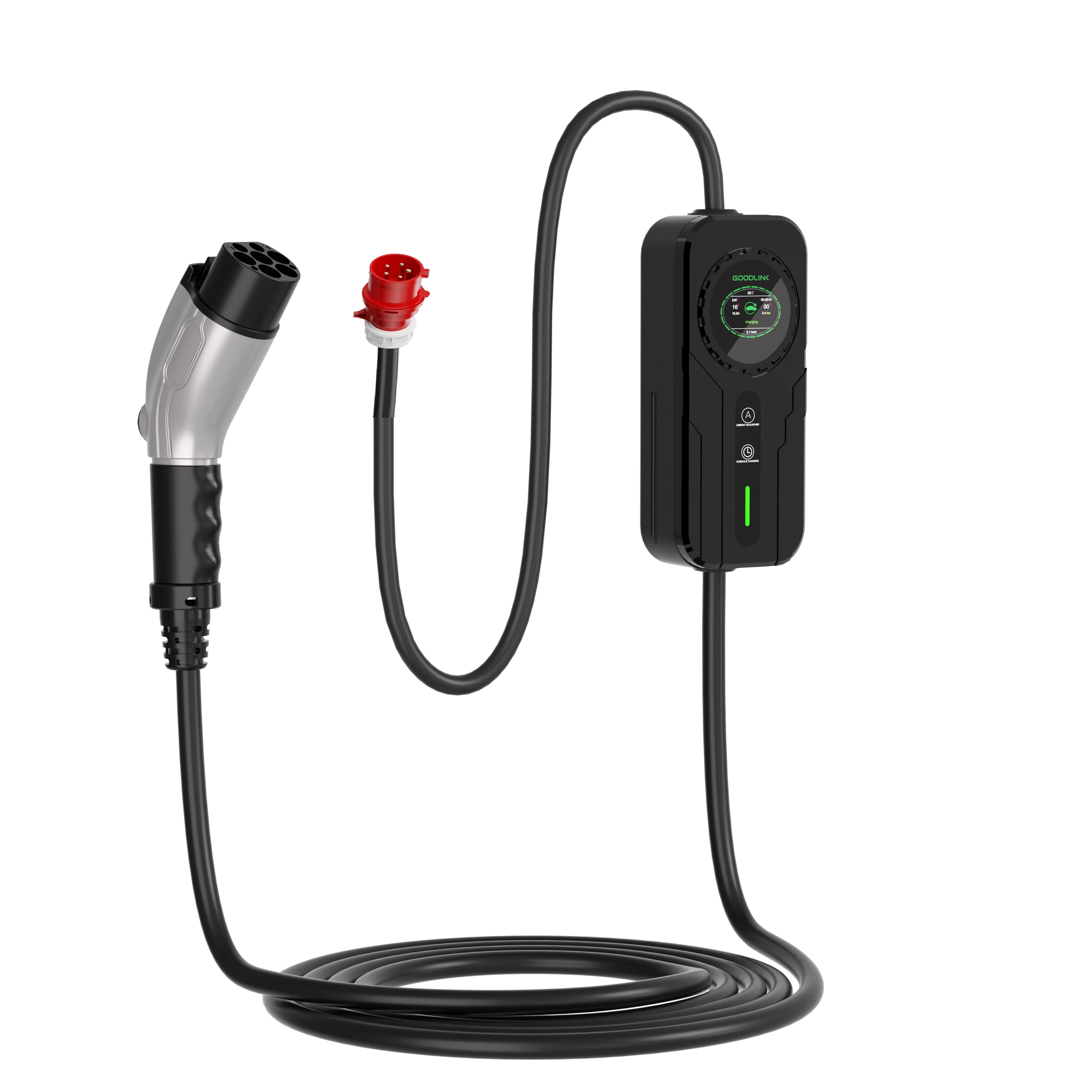GBT A03 Portable EV Charger, 11kW 16A Single-Phase AC Electric Car Charger, Suitable for Home & Outdoor Use
GBT A03 Portable EV Charger, 11kW 16A Single-Phase AC Electric Car Charger, Suitable for Home & Outdoor Use