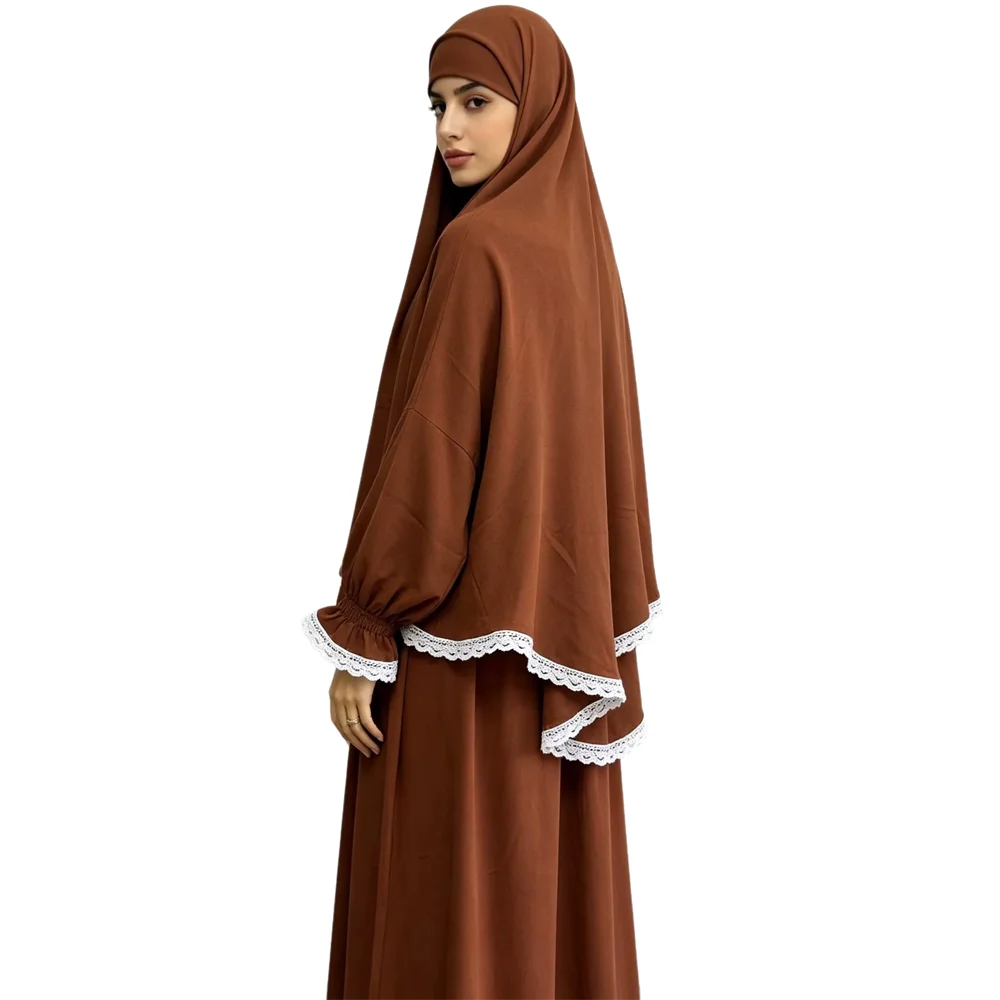 Turkey Modest Muslim Women Abaya Khimar 2Pcs Set Eid Djellaba Kaftan Jalabiya Hijab Prayer Garment Long Dress Skirt Islam Cloth
Turkey Modest Muslim Women Abaya Khimar 2Pcs Set Eid Djellaba Kaftan Jalabiya Hijab Prayer Garment Long Dress Skirt Islam Cloth