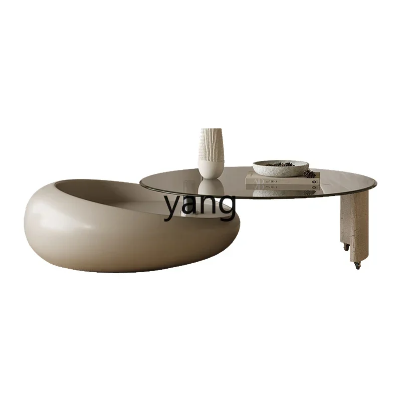 LH minimalist round rotating coffee table living room home high-end glass coffee table simple
LH minimalist round rotating coffee table living room home high-end glass coffee table simple