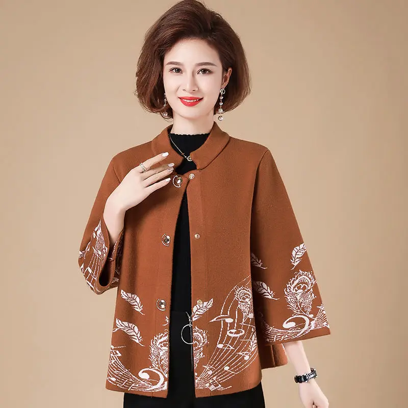 Fashionable Spring and Autumn Knitted Jacket Women's Short 2023 New Middle aged and Elderly Style Cardigan
Fashionable Spring and Autumn Knitted Jacket Women's Short 2023 New Middle aged and Elderly Style Cardigan