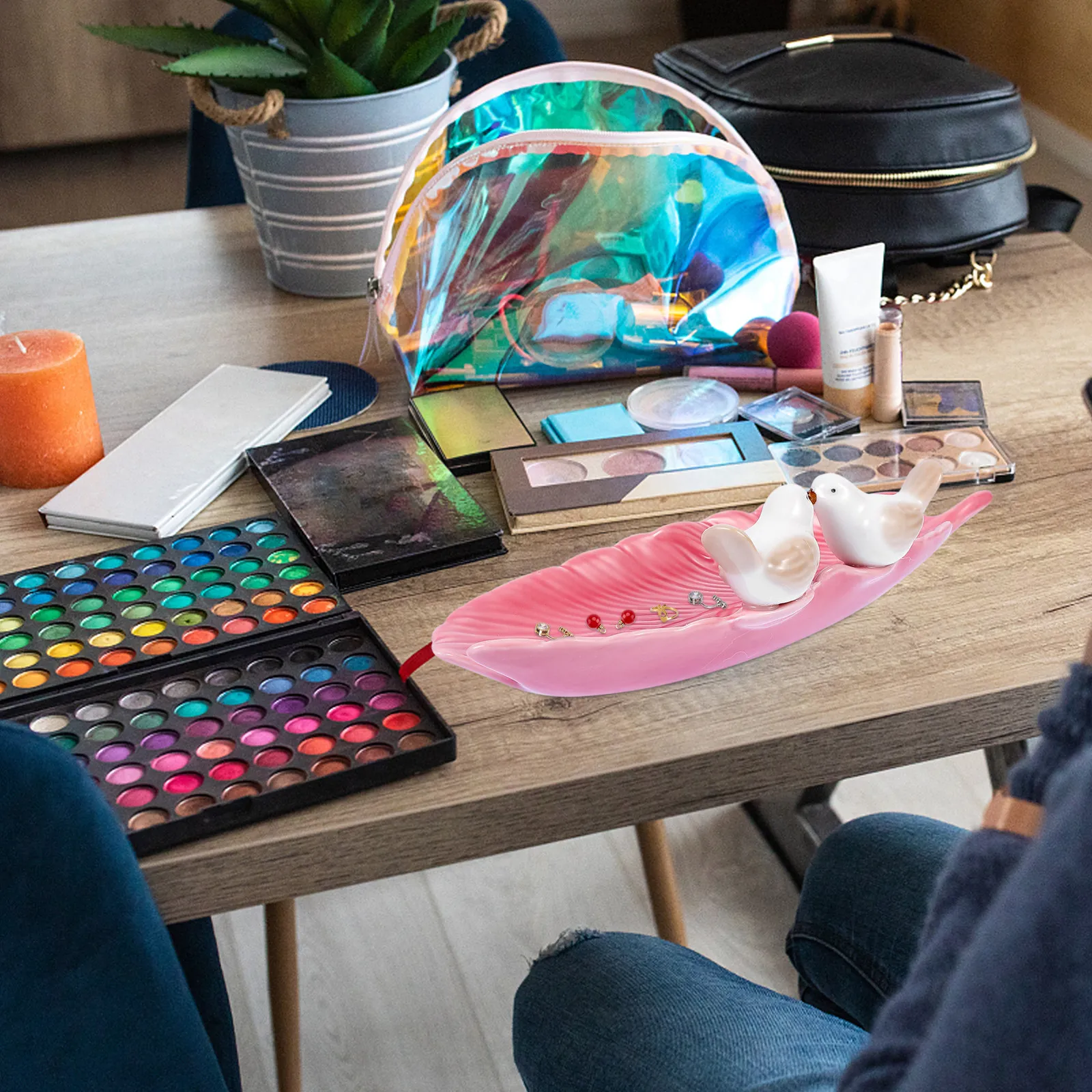 1 шт. Креативный керамический поднос для хранения украшений: тарелка для серег, браслетов, колец, экономия места, декор, розовый цвет
1 шт. Креативный керамический поднос для хранения украшений: тарелка для серег, браслетов, колец, экономия места, декор, розовый цвет