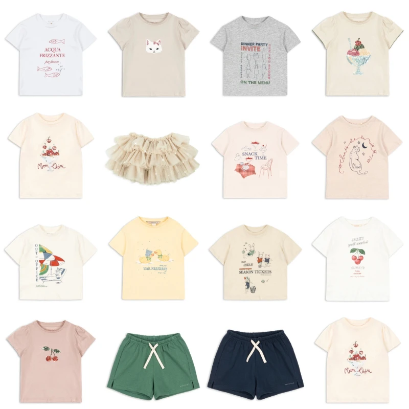 Children's Casual T-shirt 26 KS Summer New Style Boys and Girls' Cartoon T-shirt Sequin Short-sleeved Top Shorts Net Gauze Skirt
Children's Casual T-shirt 26 KS Summer New Style Boys and Girls' Cartoon T-shirt Sequin Short-sleeved Top Shorts Net Gauze Skirt