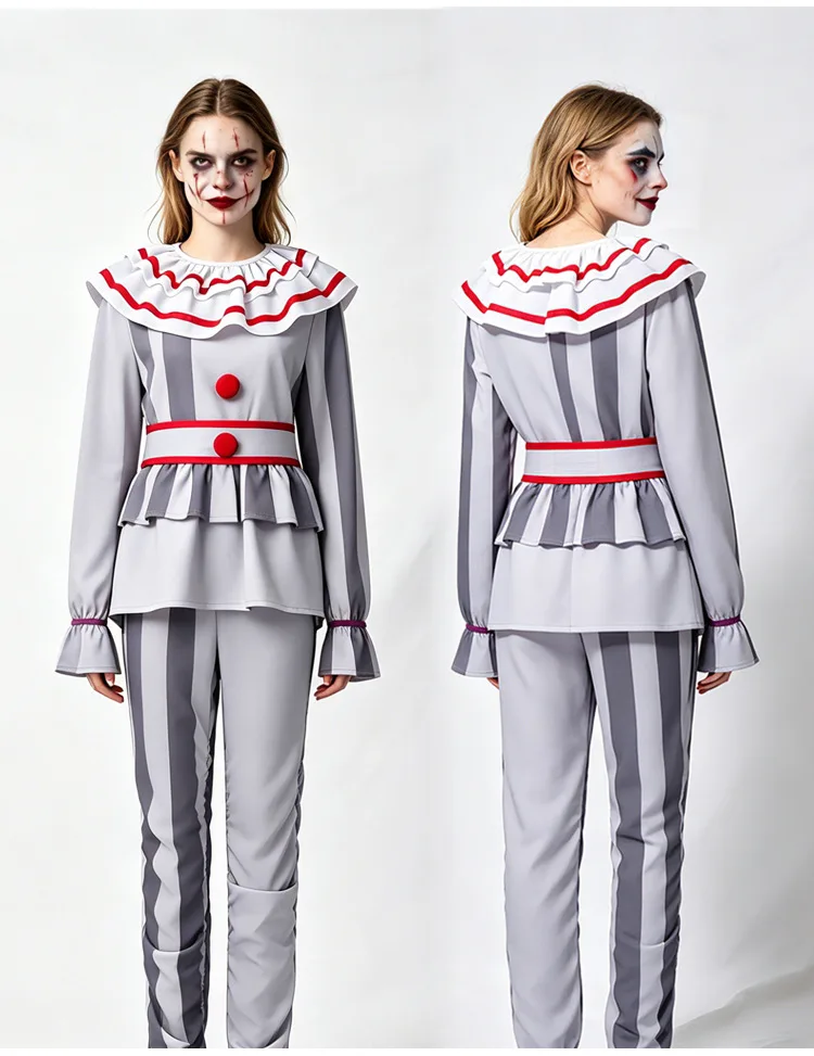 Stephen King's IT Pennywise Cosplay Costume Clown Character Halloween Masquerade Performance Clothing for Women
Stephen King's IT Pennywise Cosplay Costume Clown Character Halloween Masquerade Performance Clothing for Women