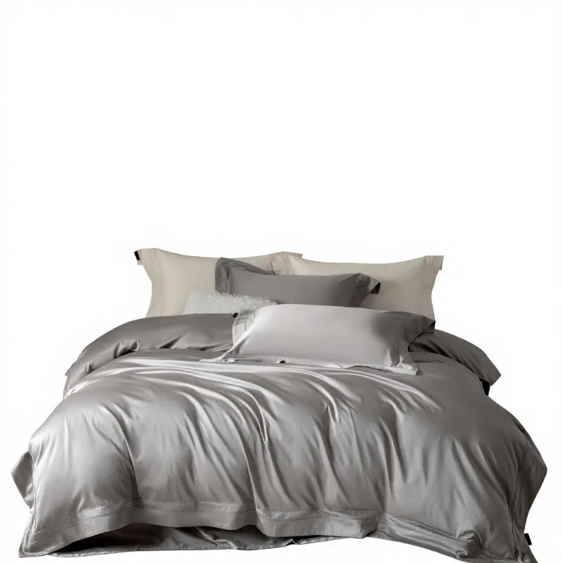 High-end Simple Four-piece Set Four Seasons Universal Fine Skin-friendly Sleeping Solid Color Bed Sheet Quilt Cover Reactive
High-end Simple Four-piece Set Four Seasons Universal Fine Skin-friendly Sleeping Solid Color Bed Sheet Quilt Cover Reactive