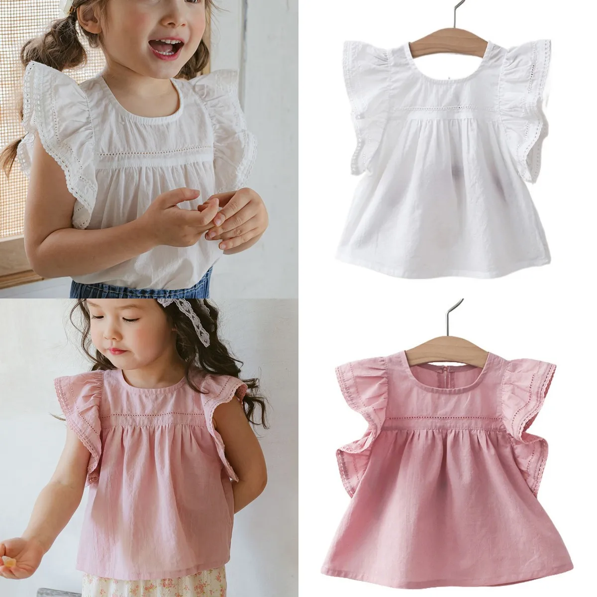 Girls Shirts 2025 Summer New Korean Baby Girls Cotton Sweet Ruffles Short Sleeve Blouses Shirt Children's Tops
Girls Shirts 2025 Summer New Korean Baby Girls Cotton Sweet Ruffles Short Sleeve Blouses Shirt Children's Tops