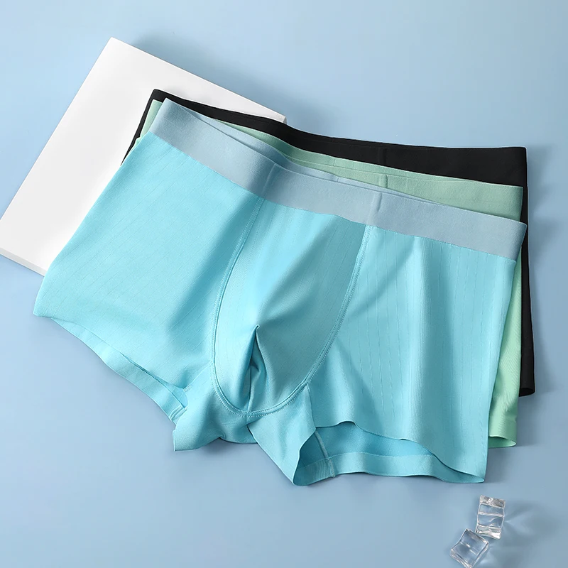 4PCS Men's briefs Men's ice silk boxers Summer thin traceless comfortable breathable shorts personality
4PCS Men's briefs Men's ice silk boxers Summer thin traceless comfortable breathable shorts personality